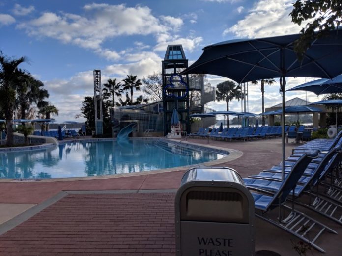 Love the water slide at Disney's Bay Lake Tower pool