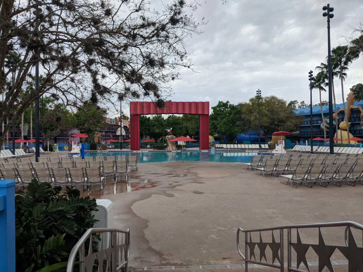 Picture of the Mickey Mouse pool at All Star Movies Resort at Walt Disney World in Orlando, Florida