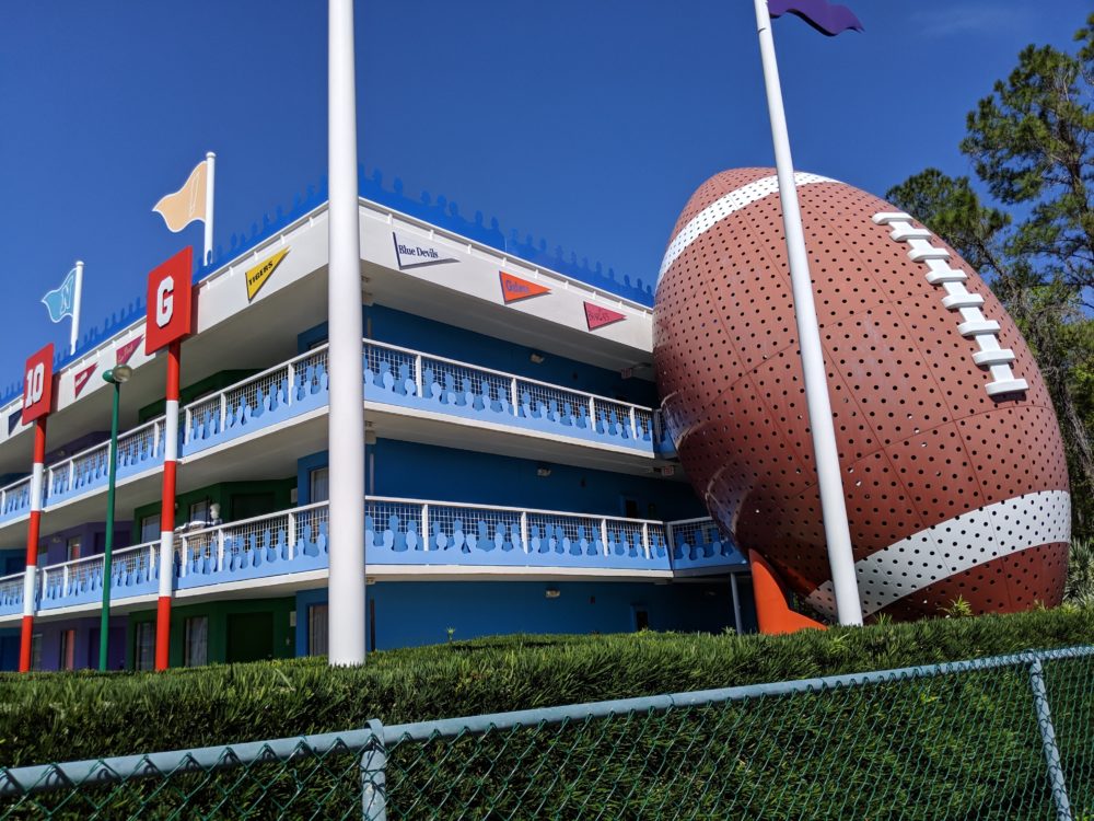 Orlando Florida family hotel with football theming at Disney World