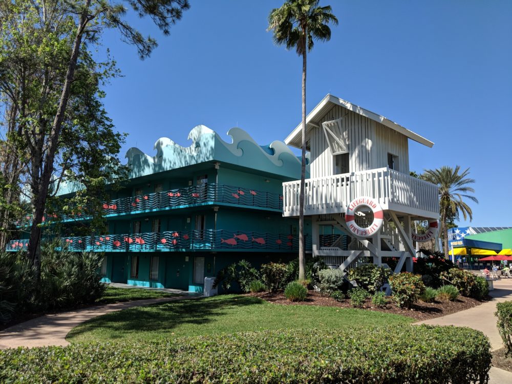 Surfing buildings in Walt Disney World Resort All Star Sports hotel