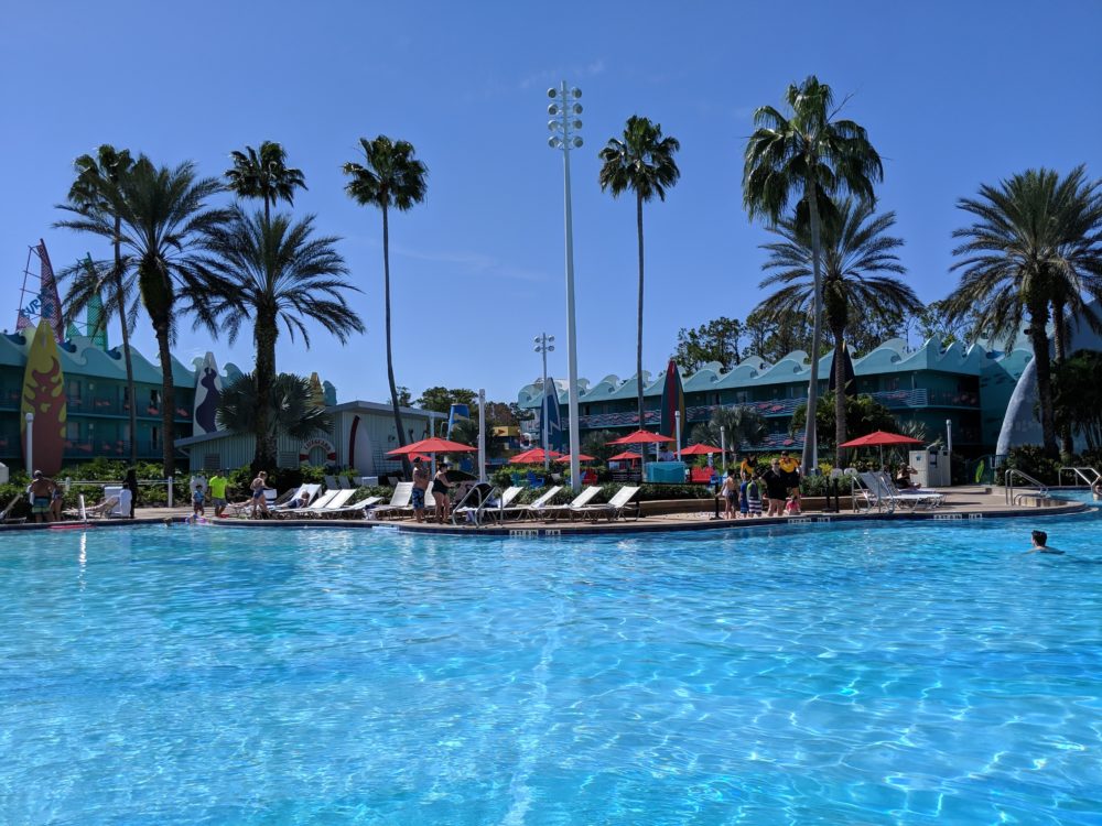 The amazing pool at Disney's All Star Sports Resort in Orlando Florida