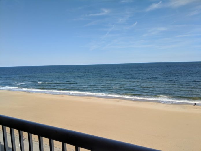 View from oceanfront room at Country Inn & Suites Virginia Beach