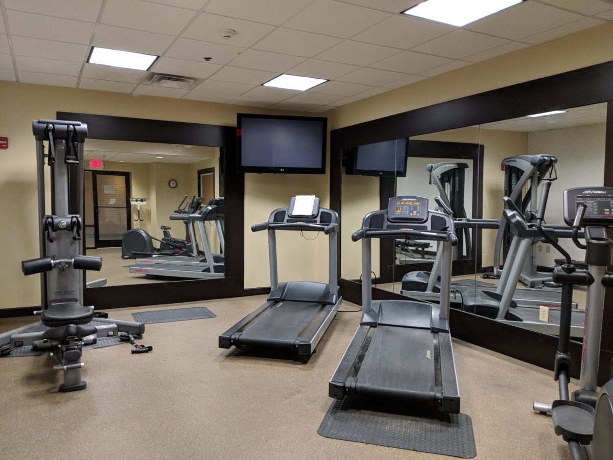 Work out in the fitness center at oceanfront hotel in Virginia Beach