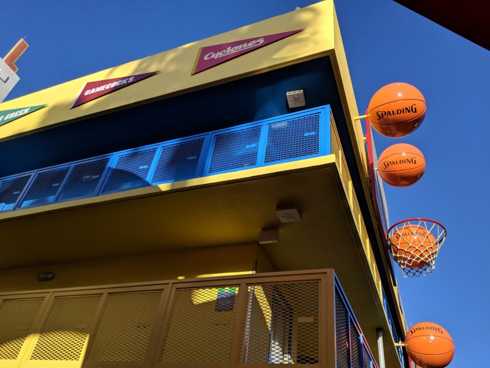 Disney's All Star Sports Resort has basketball section with college teams