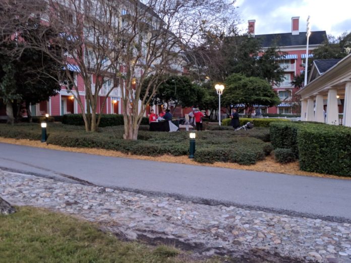 Campfire area of Disney's Boardwalk Resort in Orlando Florida