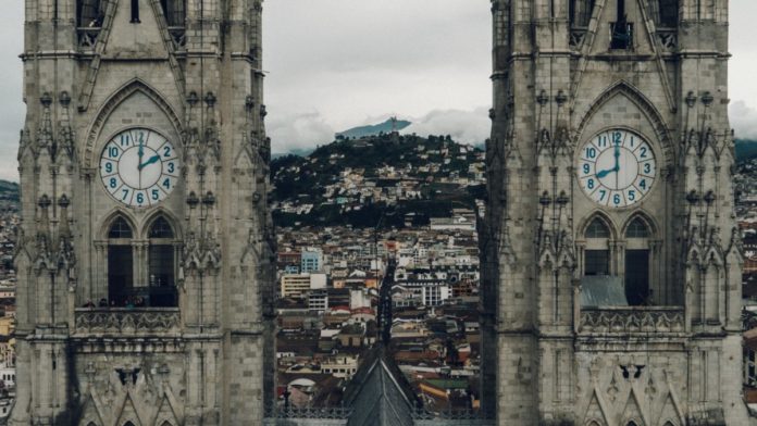 A picture of Quito, Ecuador. Find out how to book hotels there for less than $100/night