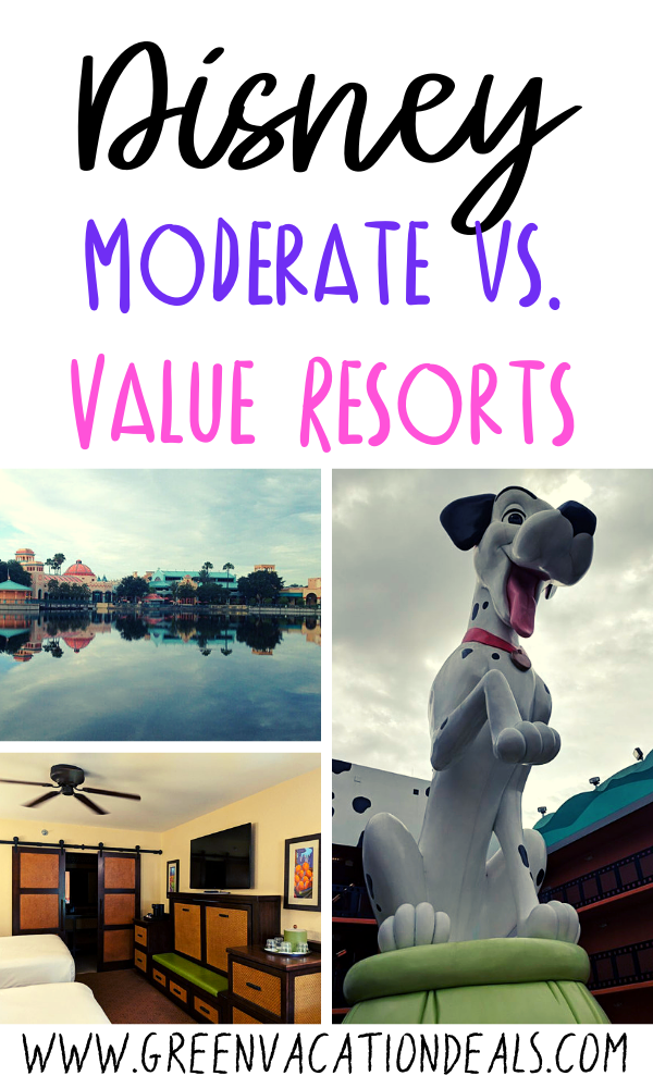 Planning a trip to Walt Disney World in Orlando Florida? Can't decide between the cheapest Disney hotel option (value) or spending a little more for a moderate hotel? We discuss 6 advantages of value hotels & 6 advantages of moderate hotels to help you make your decision - and give you extra money saving tips!