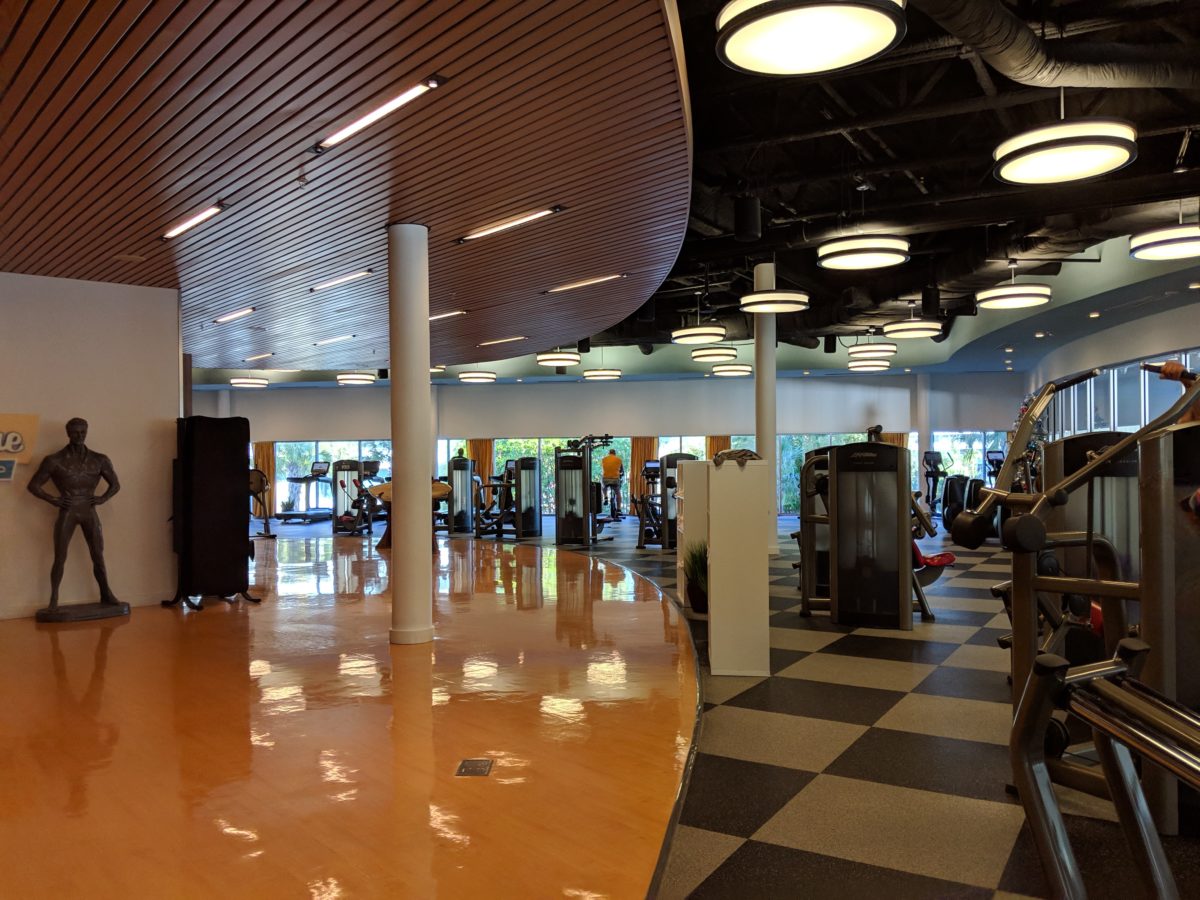 An advantage of staying on-site at Universal Orlando at Cabana Bay Beach Resort is the fitness center