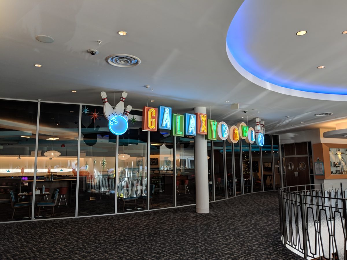 Cabana Bay is an on-site Universal Orlando hotel with a bowling alley guests can enjoy