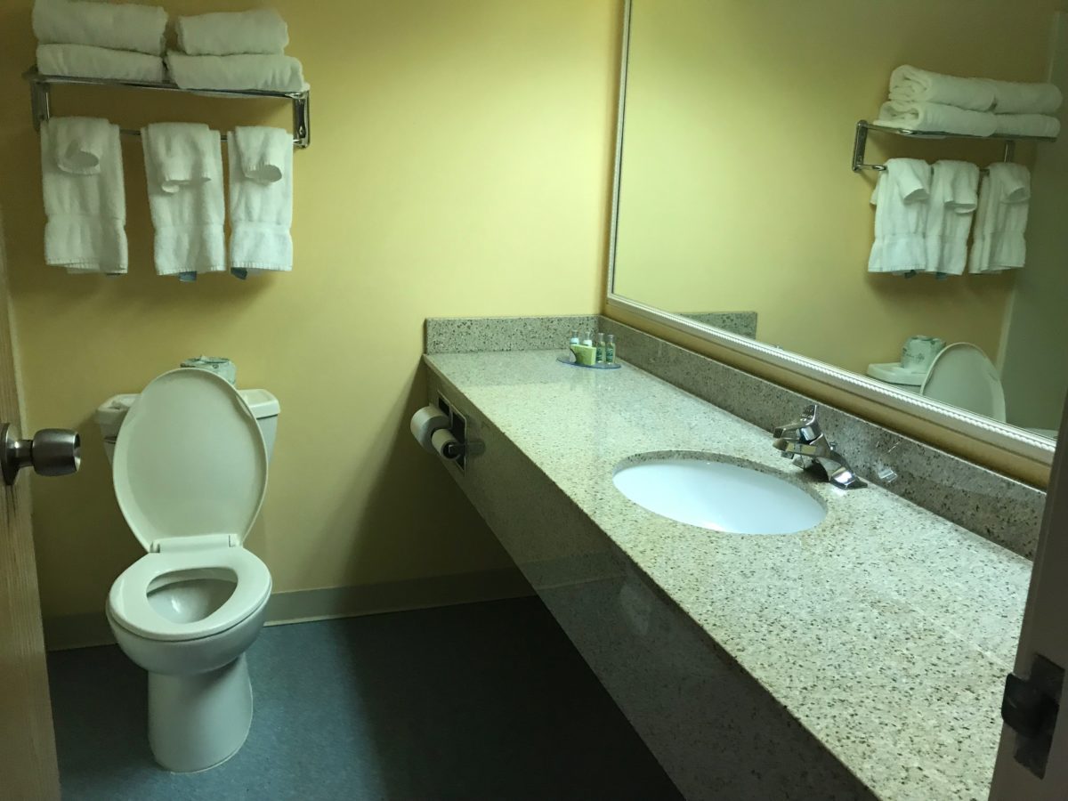 Family rooms at Castaway Bay hotel at Cedar Point have spacious bathrooms