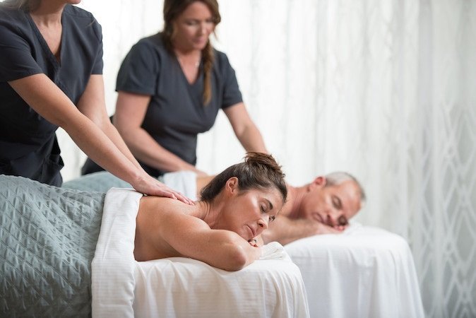 A picture of a couple enjoying a massage at the Hilton Sandestin Beach Golf Resort & Spa in Florida