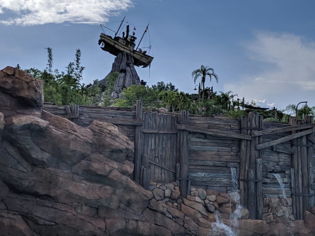 Typhoon Lagoon's Miss Tilly shrimp boat on Mount Mayday mountain at Disney World