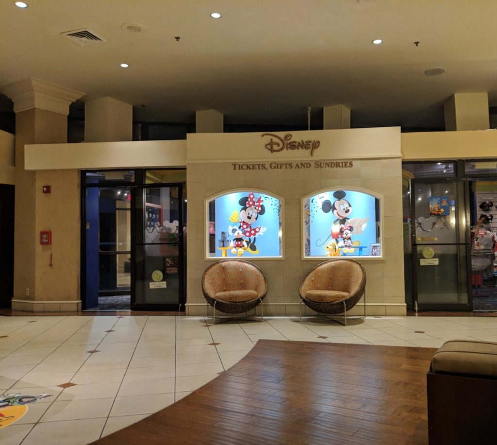 Mickey & Minnie Mouse are some of the highlights of the lobby at Best Western Lake Buena Vista Disney Springs